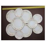 10pc Homer Laughlin Floral Pattern China