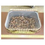 Metal Picnic Basket w/ Bottle Caps