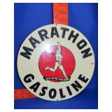 Metal Marathon Gasoline Sign - 11'