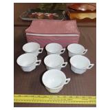 7 Adams English Ironstone Empress Tea Cups
