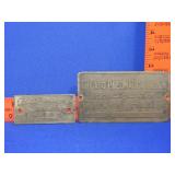 2 Brass Manufacturing Plates