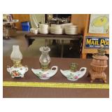 4 Small Kerosene Lamps