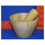 Wood Mortar & Pestal