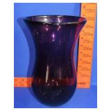 Hand Blown Cranberry Vase