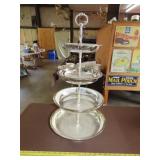 4 Tier Silver Plate Serving Stand - 27'