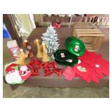 Lot of Christmas Decor - Tub w/ Lid