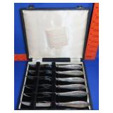 Set of 6 Sterling Handle Knives - England