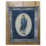 Framed Blue Boy Needlepoint - 17x21