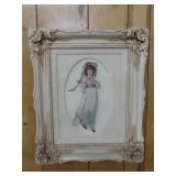 Framed Pinkie Needlepoint - 19x23