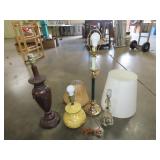 Lot of Table Lamps & Shades