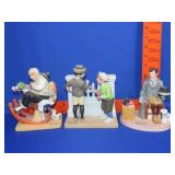 3 Normal Rockwell Figurines