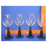 Libbey Christmas Tree Stemware Goblets