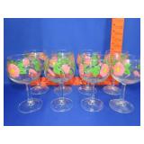 8 Franciscan Desert Rose Stemware Glasses