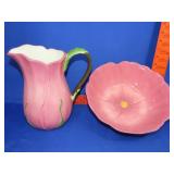 Franciscan Desert Rose Bowl & Pitcher