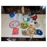 Table Lot of Glassware, Househouse & Misc
