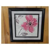 Framed Water Color Style Print - 28'x28'
