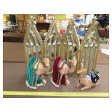 4 Piece Nativity - Camels & Back Drop