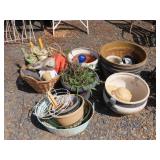 Lot of Planters & Yard Art
