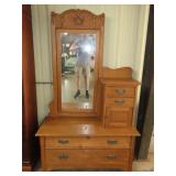 Antique Oak L Dresser