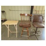 2 Bar Chairs & TV Tray
