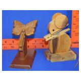 2 Clothes Pin Note Holders