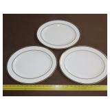 3 Lenox Kate Spade Library Lane Navy Platters  13'