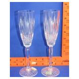 Pair of Mikasa Crystal Flutes