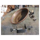 Porch Rail Mount Bird Bath & Flag Holder