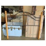 Metal & Wood Queen Headboard w/ Hollywood Frame