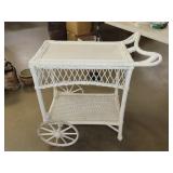 Wicker Tea Cart - Lift Top