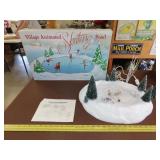 Dept 56 Village Animated Skating Pond