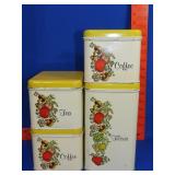 Metal 4pc Canister Set