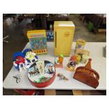 Table Lot w/ Candy Dispensers & Misc