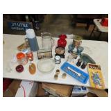 Table Lot of Glassware & Household