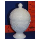 Milk Glass Covered Dish