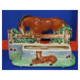 Pottery Horse Planter