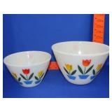 2 Fire King Tulip Bowls