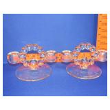 Pair of Imperial Candlewick Candle Holders