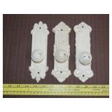 3 Cast Iron Decorative Door Knobs
