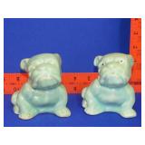 2 Pottery Dog Planters