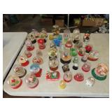 Lot of Plastic Christmas Snow Globes