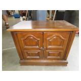 Wood Record Cabinet