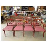 8 Lyre Back Chairs