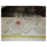 Table Lot of Clear Glass