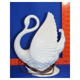 Pottery Swann TV Lamp Planter