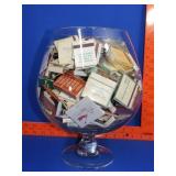 Glass Vase w/ Match Books
