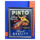 Framed Pinto Vegetables Advertisement - 8x10