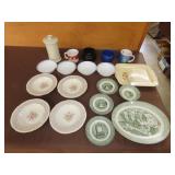 Table Lot of Glassware