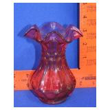 Fenton Cranberry Vase