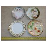 4 Hand Painted Plates